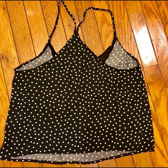 Kendall & Kylie slinky silk & mesh polka dot top S - Picture 4 of 4